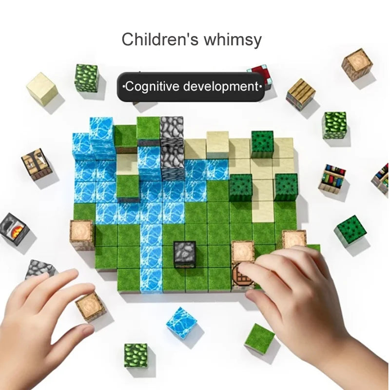 Mine World Magnetic Building Blocks – 50 to 400 Pieces DIY Sensory Toy
