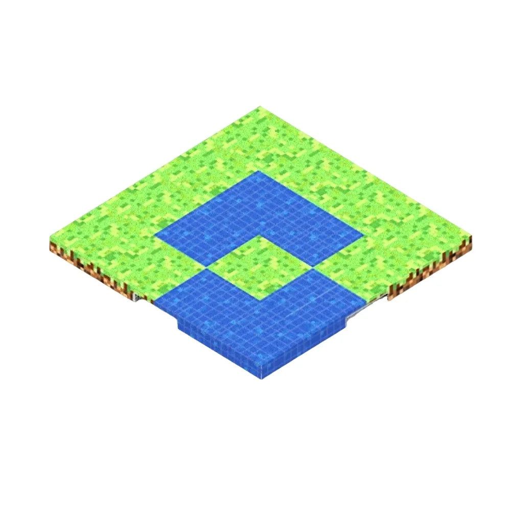 Magnetic Building Blocks Magnetic Bottom Plate Match Mine Games World Toys Gifts For Children Lawn Pond Desert Snowfield River