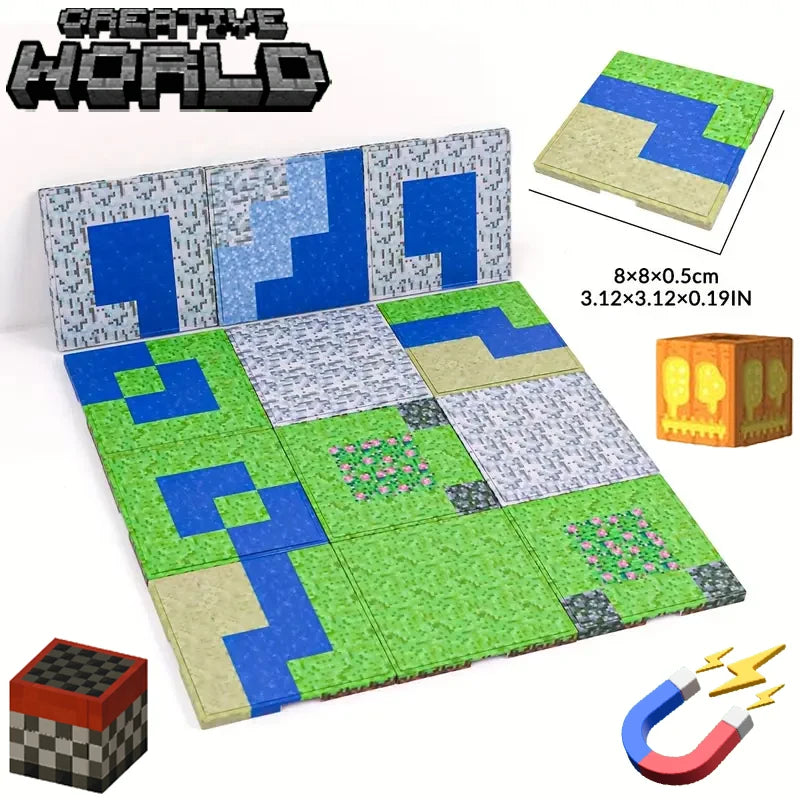 Magnetic Base Plate Variety Baseplates Match Mine World Magnetic Building Blocks Toys for Boys Girls DIY Children 2026 Gift Toy
