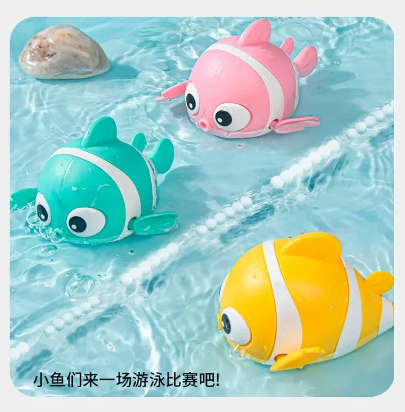 Wind-Up Clown Fish Bath Toy for Babies & Toddlers
