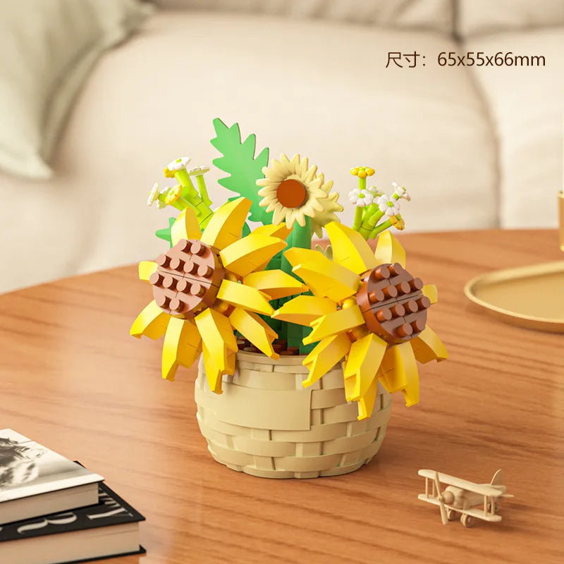 DIY Flower & Plant Building Blocks Set