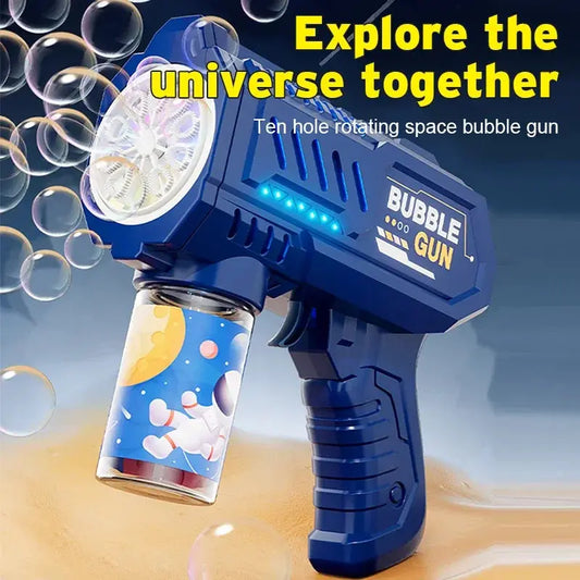 Automatic Bubble Gun – Rocket Bubble Machine with Solution