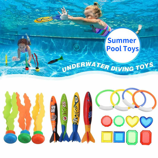 Kids Pool Diving Toy Set – Shark, Rocket & Ocean Friends