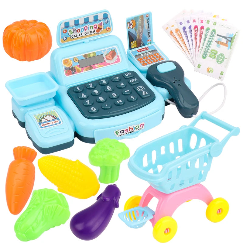 Electronic Supermarket Cashier Toy with Lights & Sound