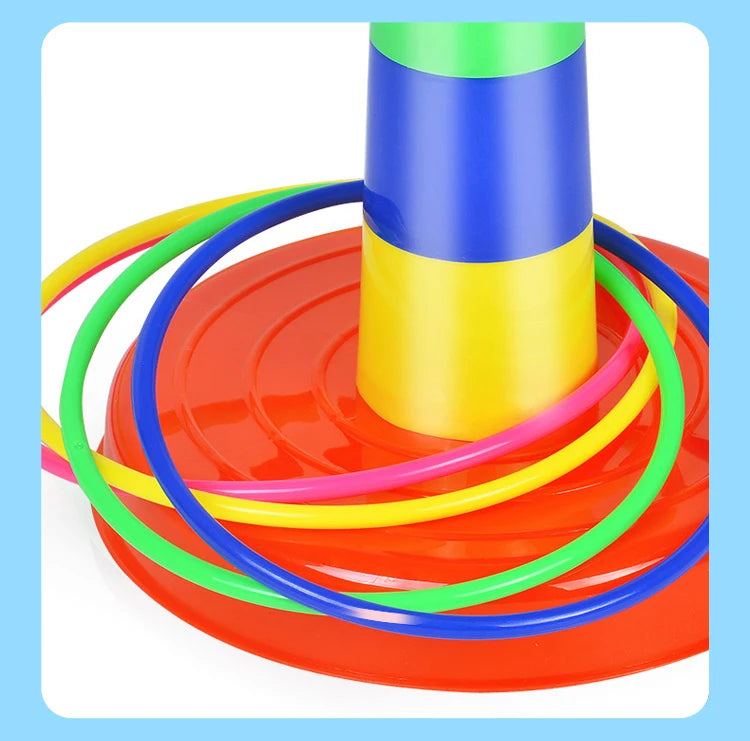 Ring Toss & Stacking Tower Game for Kids