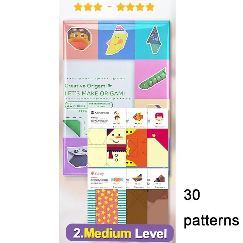 Origami Paper Craft Kit – 30 or 96 Sheets with Guide Book – 30 sheets 1