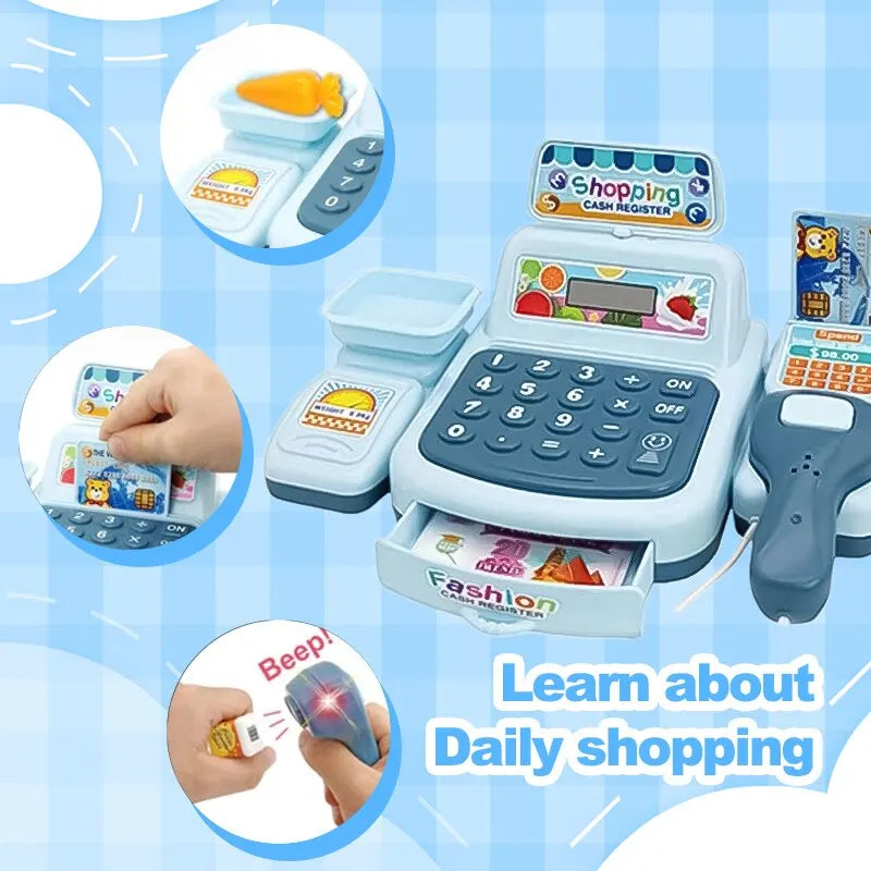 Electronic Supermarket Cashier Toy with Lights & Sound