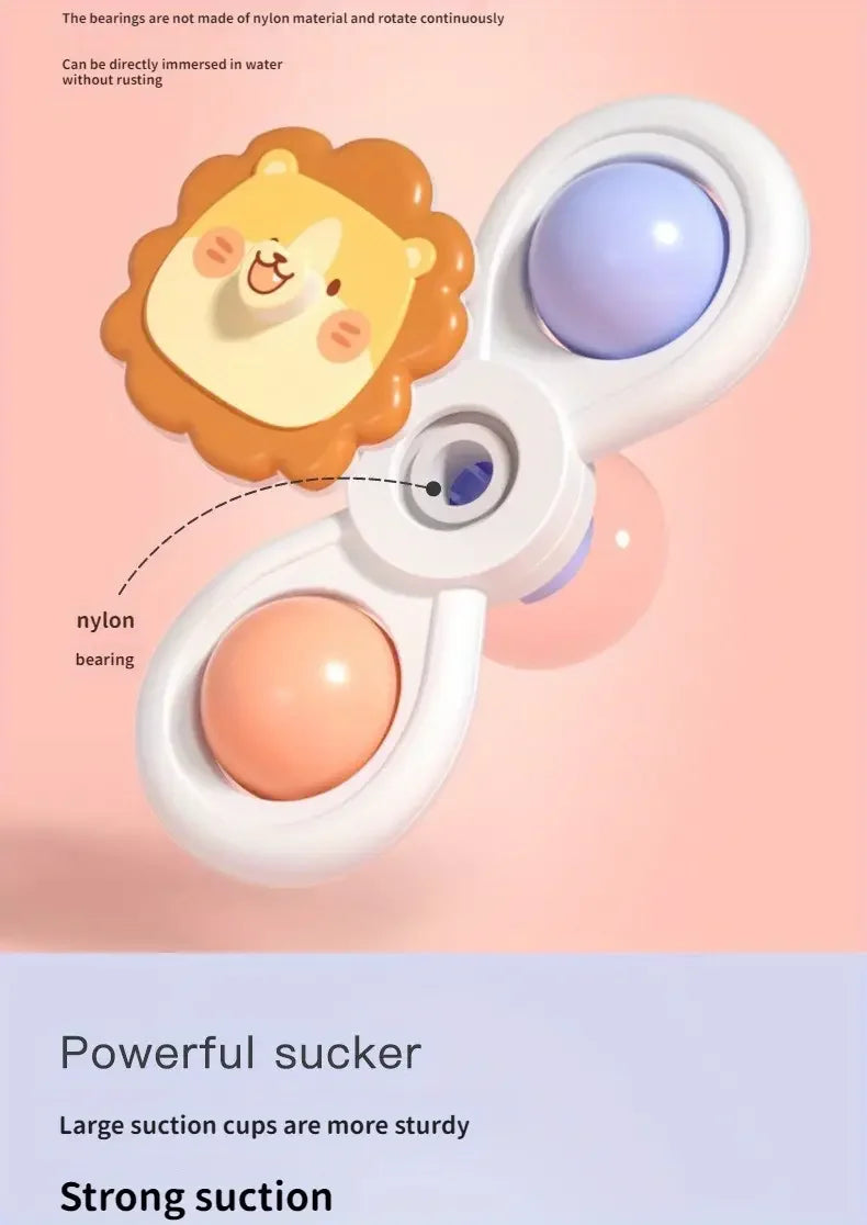 Suction Cup Spinner Toy – Baby Bath Sensory & Stress Relief Set (3-Pack)