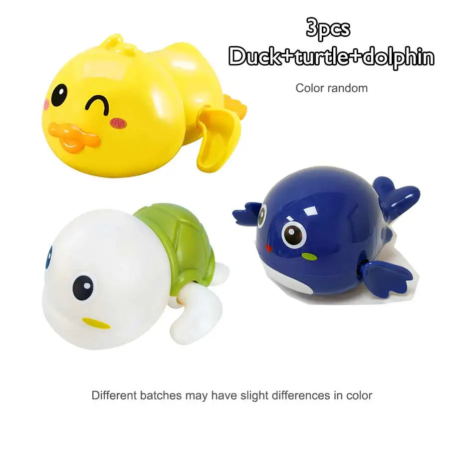 Swimming Turtle & Duck Bath Toy for Toddlers