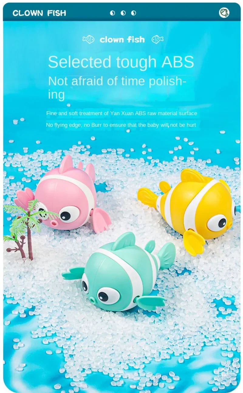 Wind-Up Clown Fish Bath Toy for Babies & Toddlers