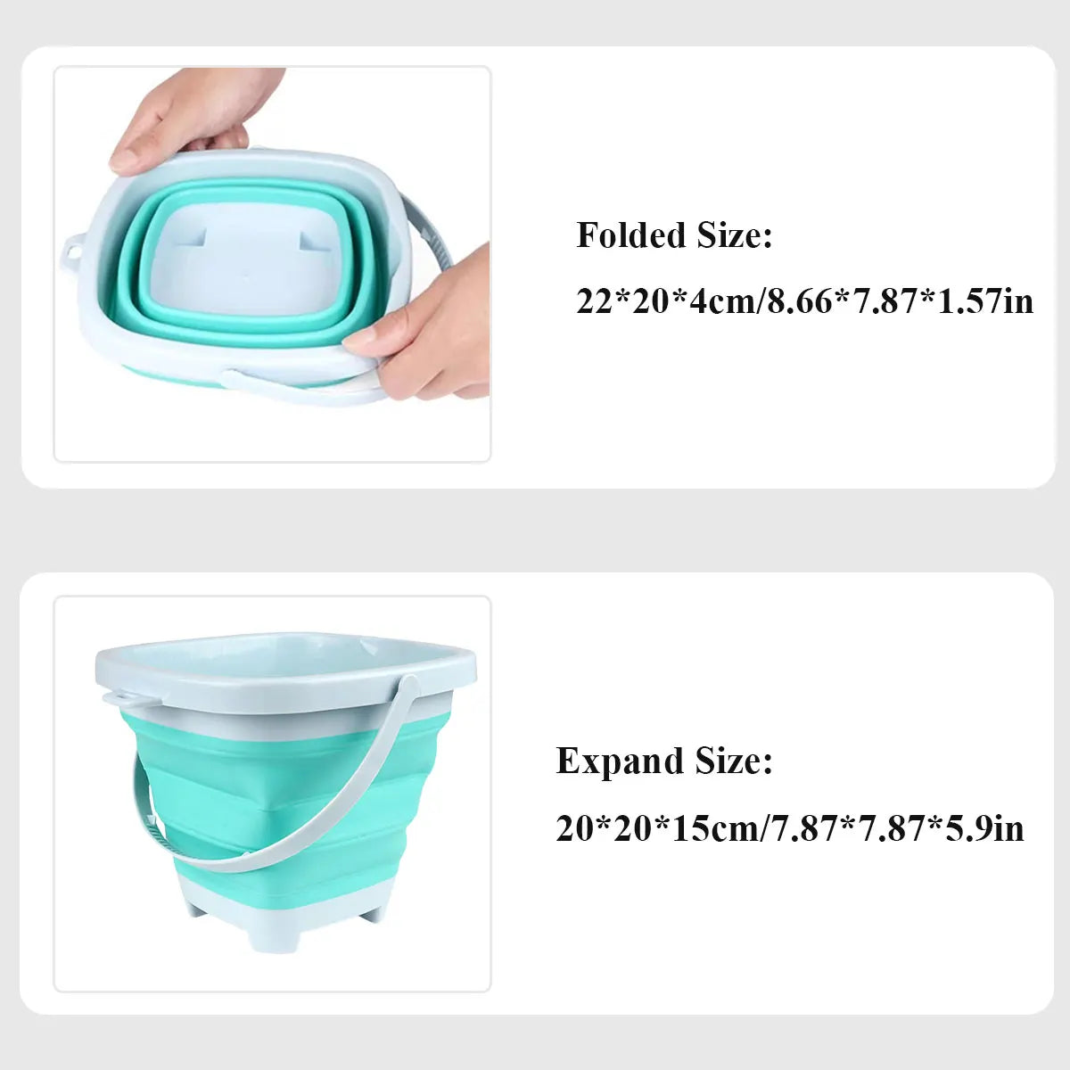 Kids Folding Bucket Sand Play Set – 1, 5 or 11 Pcs Outdoor Sandbox Kit