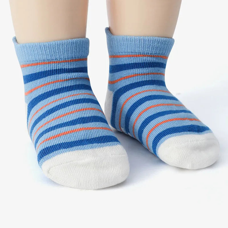 Kids Cartoon Animal Socks – 6 Pairs Non-Slip Cotton Floor Socks for Boys & Toddlers