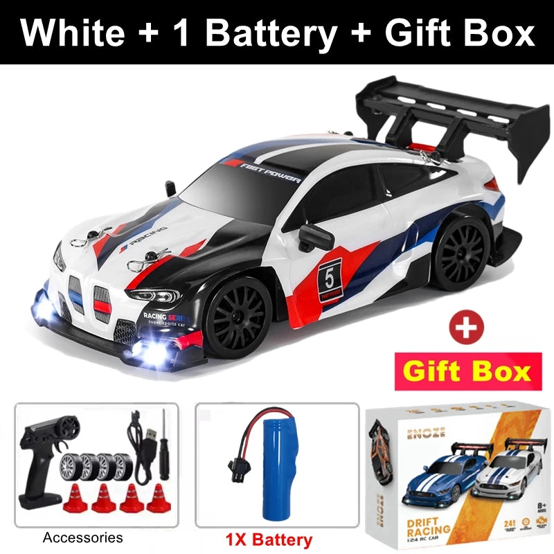 4WD RC Drift Car – GTRPRO 1:24 Scale Racing Car with LED Lights