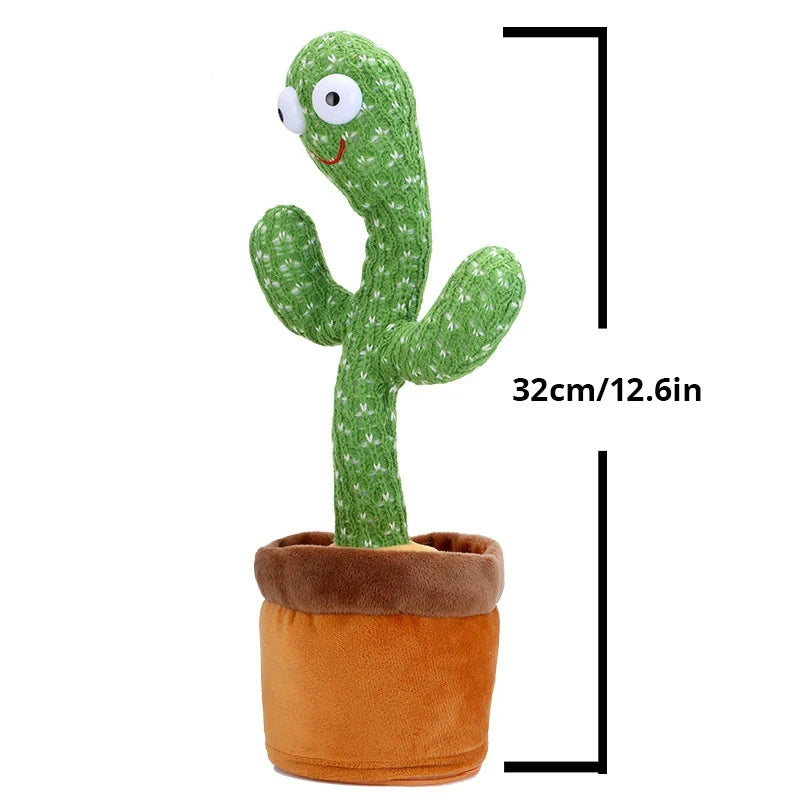Dancing Cactus Talking Plush Toy with Music & Lights