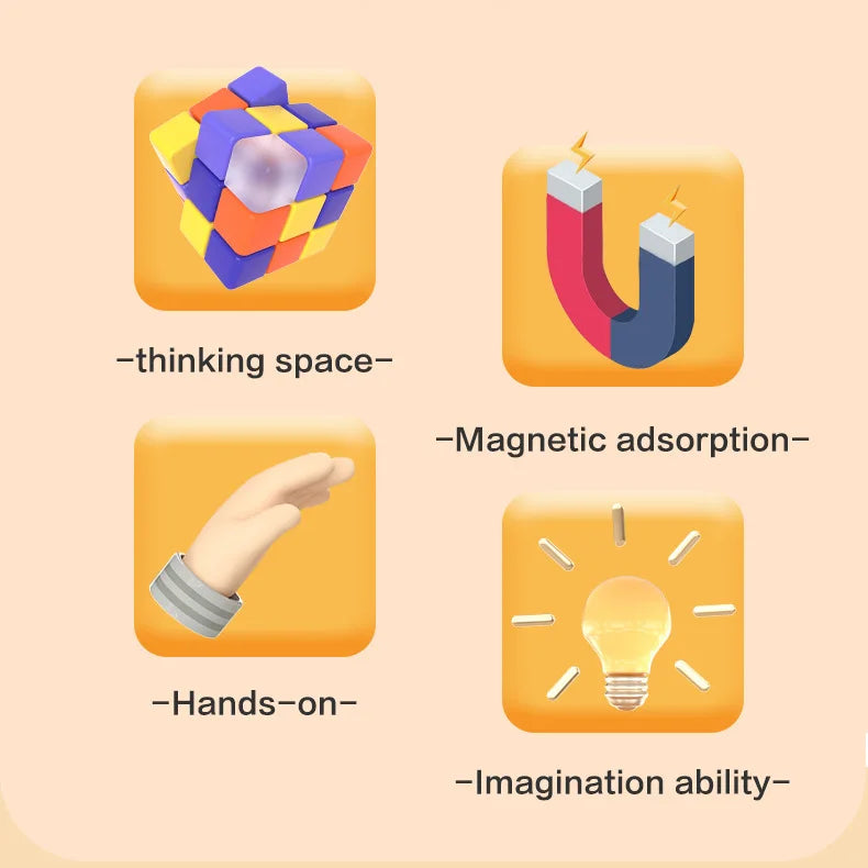 500PCS Magnetic Building Blocks Montessori STEM Educational Sensory Toys Mine World Magnet Cube Gifts For Kids Boys Girls