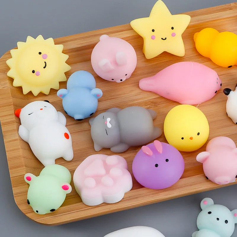 Mochi Squishies Kawaii Animal Toys – Stress Relief Party Favors 5–50 Pack