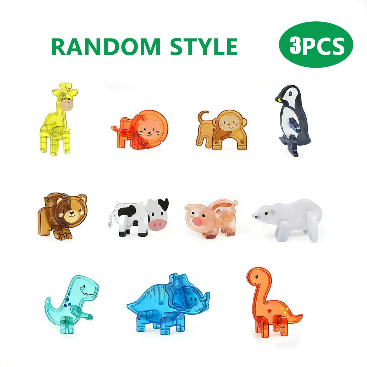 Magnetic Tile Animal Accessories – Mini Animal Puzzle Add-Ons for Kids