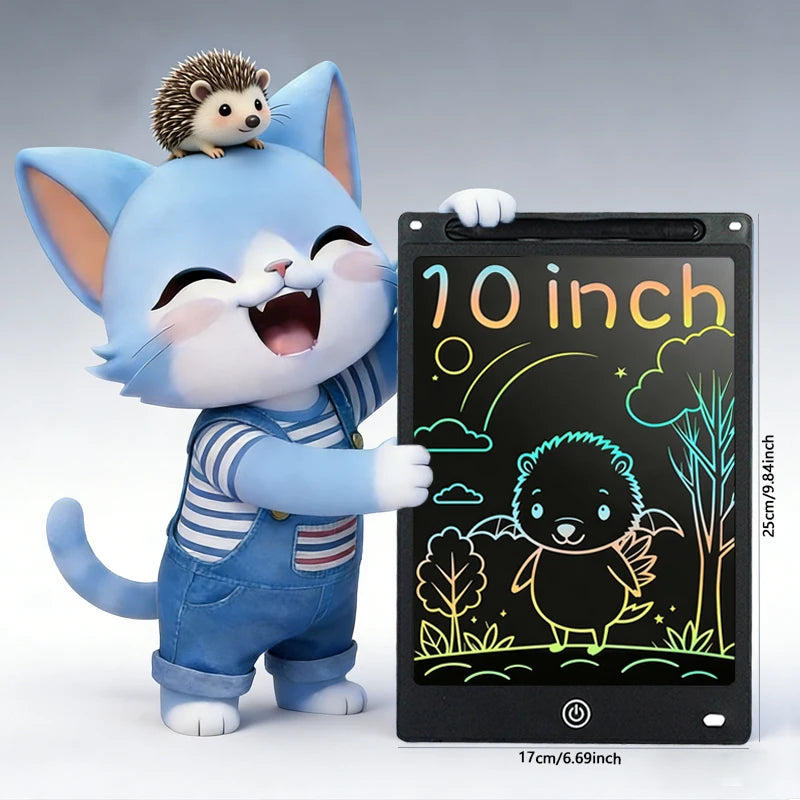 10inch LCD Color Doodle Drawing Board Handwriting Pad Electronic Writing Blackboard Birthday/Back-to-School Gift Educational Toy