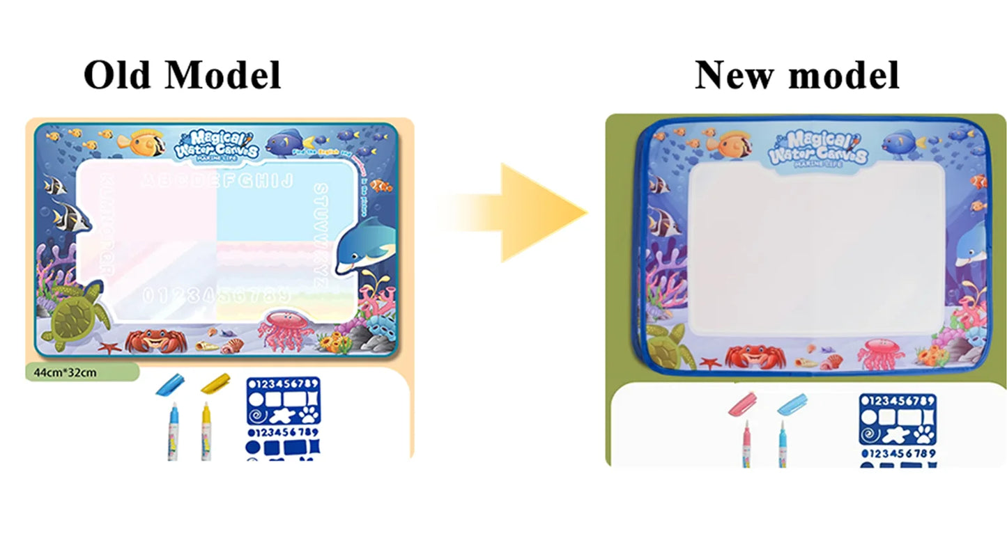 Magic Water Drawing Mat Reusable Doodle Painting Board with Pens Montessori Educational Toys for Kids Halloween Christmas Gift