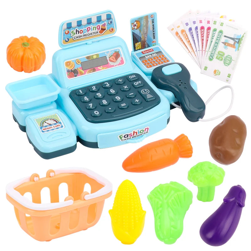 Electronic Supermarket Cashier Toy with Lights & Sound