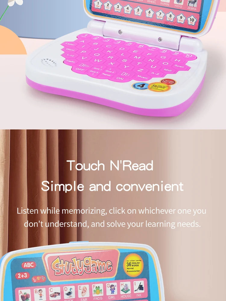 English Learning Laptop Toy – ABC, Numbers & Music for Kids 3+
