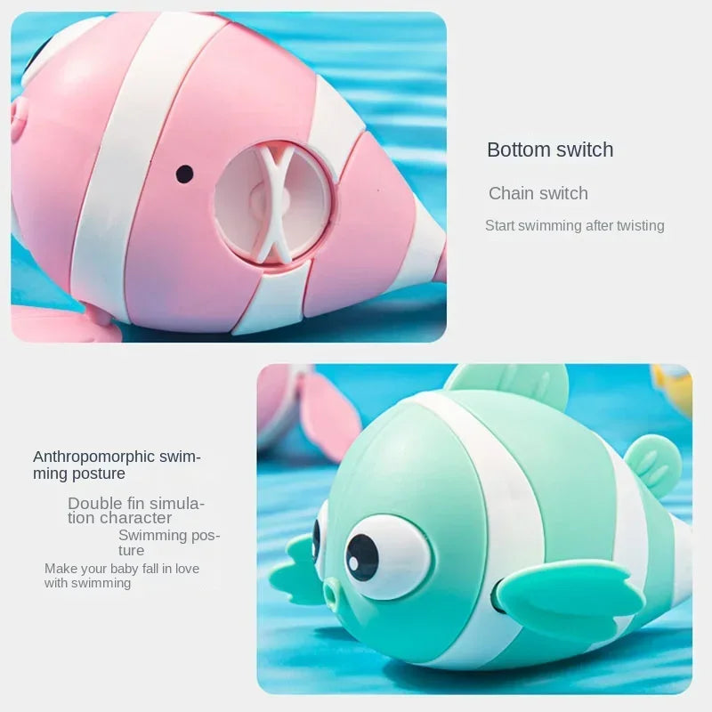 Wind-Up Clown Fish Bath Toy for Babies & Toddlers