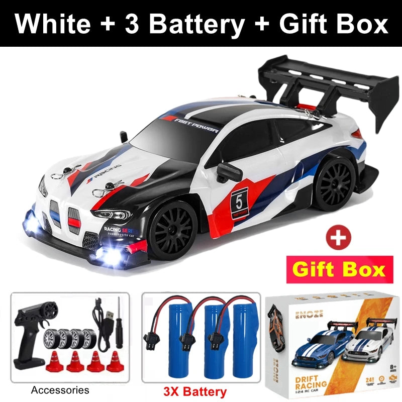4WD RC Drift Car – GTRPRO 1:24 Scale Racing Car with LED Lights