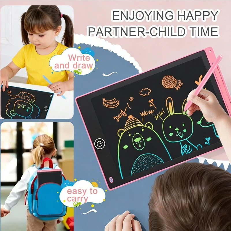 10inch LCD Color Doodle Drawing Board Handwriting Pad Electronic Writing Blackboard Birthday/Back-to-School Gift Educational Toy