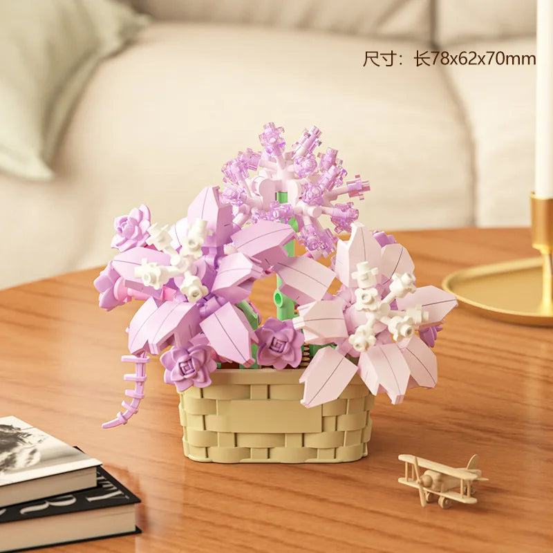 DIY Flower & Plant Building Blocks Set