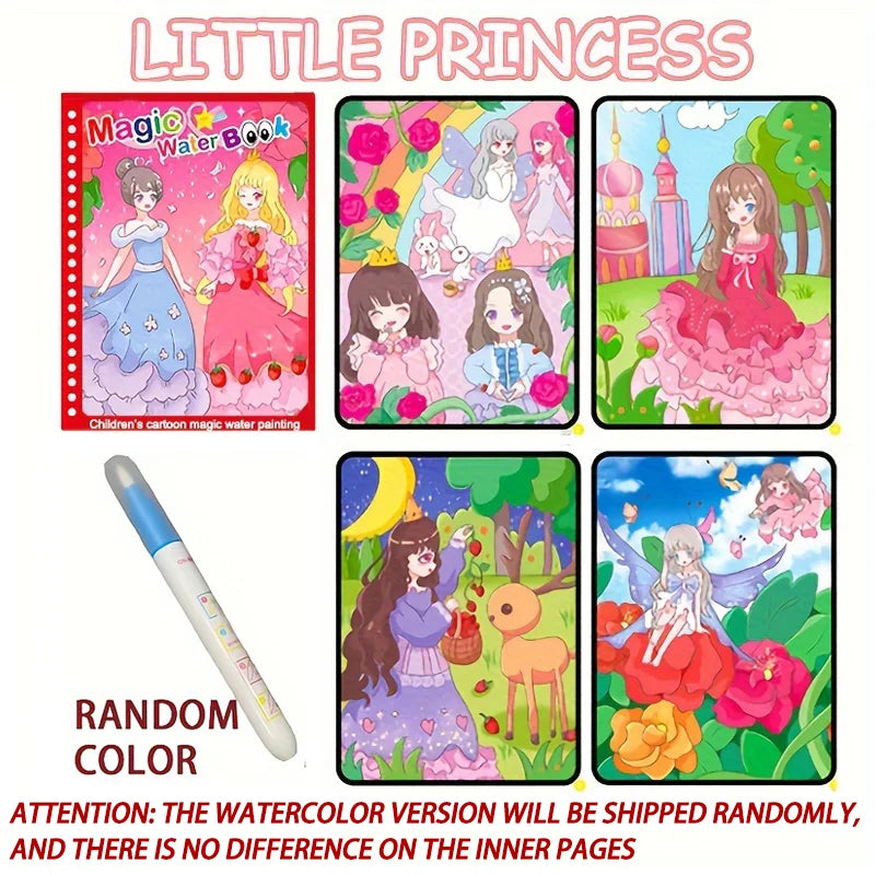 Magic Water Drawing Book – Reusable Montessori Coloring Toy for Kids