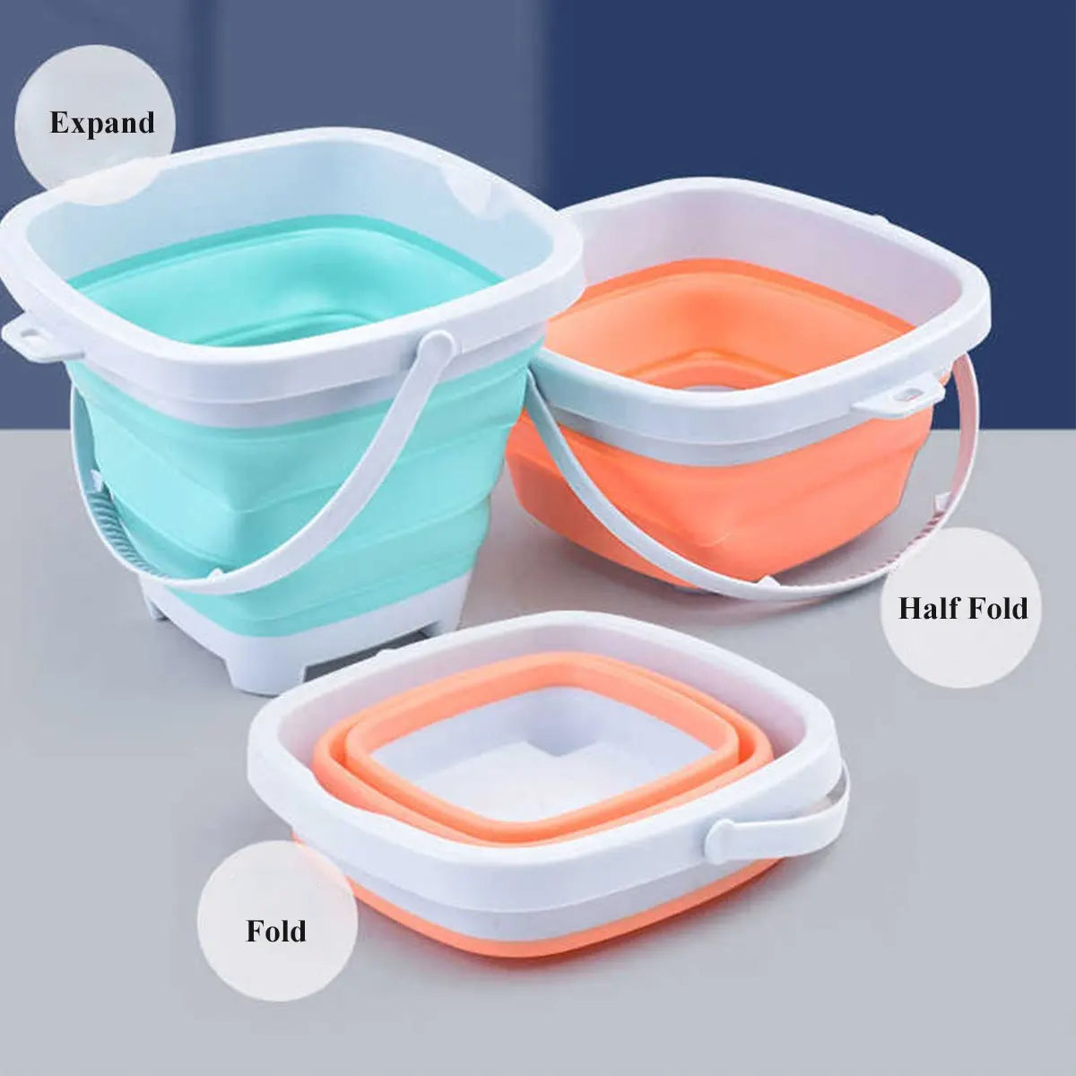 Kids Folding Bucket Sand Play Set – 1, 5 or 11 Pcs Outdoor Sandbox Kit