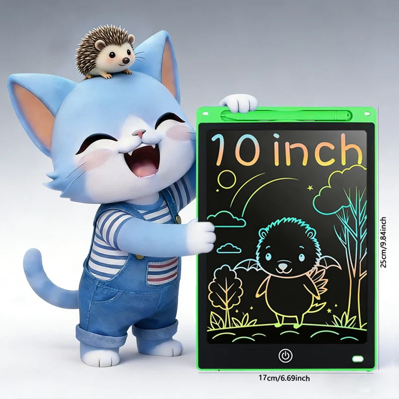 10inch LCD Color Doodle Drawing Board Handwriting Pad Electronic Writing Blackboard Birthday/Back-to-School Gift Educational Toy