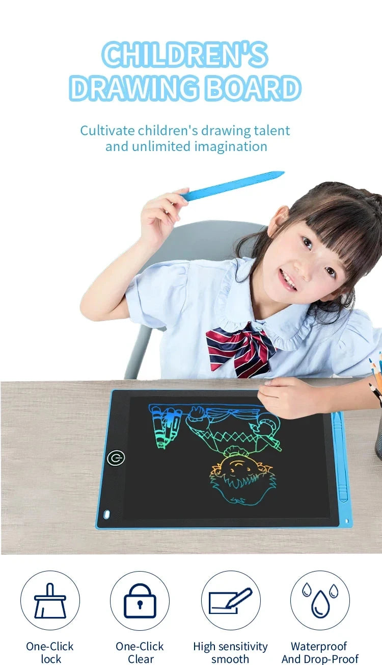 10inch LCD Color Doodle Drawing Board Handwriting Pad Electronic Writing Blackboard Birthday/Back-to-School Gift Educational Toy
