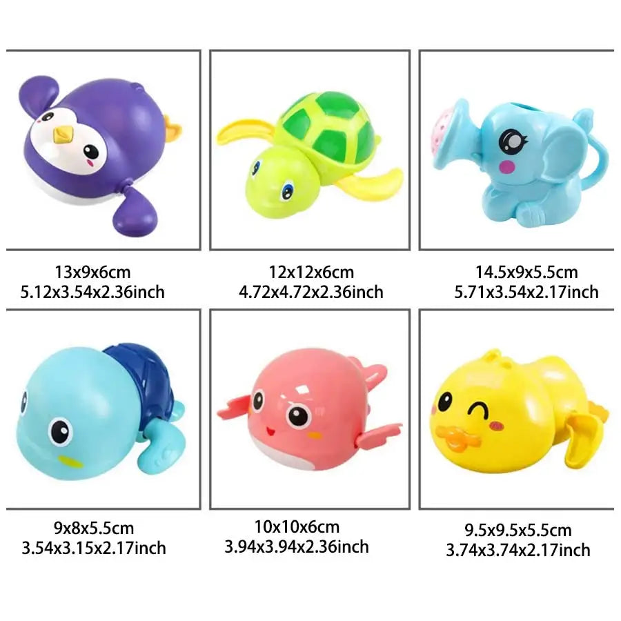 Swimming Turtle & Duck Bath Toy for Toddlers