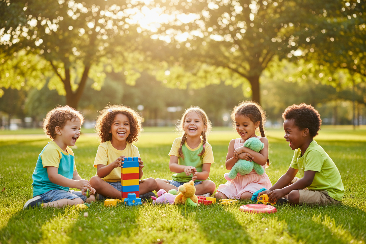 Kids Playing in Park